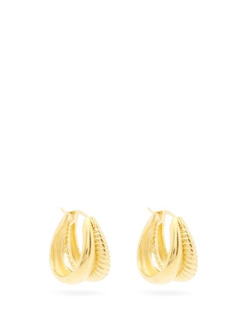 Matchesfashion.com Sophie Buhai - Double-hoop 18kt Gold-vermeil Earrings - Womens - Gold
