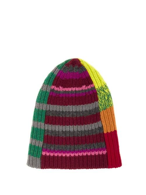 Matchesfashion.com Colville - Striped Patchwork Beanie Hat - Womens - Multi