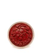 Francesca Villa Lanterne Rosse 18kt Gold And Diamond Pav Ring