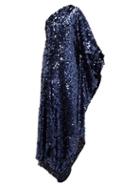 Matchesfashion.com Roland Mouret - Ritts One Shoulder Sequinned Gown - Womens - Navy
