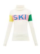 Matchesfashion.com Perfect Moment - Ski Intarsia Roll Neck Wool Sweater - Womens - White