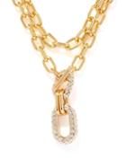 Paco Rabanne - Xl-link Crystal-embellished Lariat Necklace - Womens - Gold