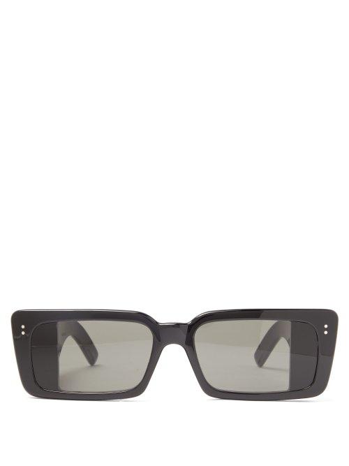 Matchesfashion.com Gucci - Rectangular Acetate Sunglasses - Womens - Black Grey
