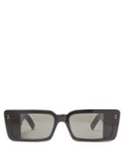 Matchesfashion.com Gucci - Rectangular Acetate Sunglasses - Womens - Black Grey