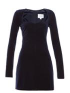 Matchesfashion.com Galvan - Nightfall Velvet Mini Dress - Womens - Navy