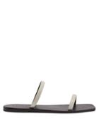 Matchesfashion.com A.emery - Lola Snake Effect Double Strap Leather Sandals - Womens - White