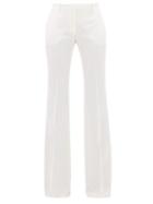 Matchesfashion.com Alexander Mcqueen - Flared Virgin Wool Trousers - Womens - Ivory
