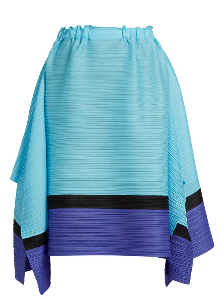 Pleats Please Issey Miyake Spinning Bounce Pleated Midi Skirt
