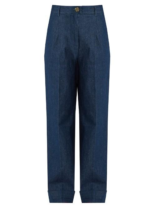 Trademark High-rise Wide-leg Jeans