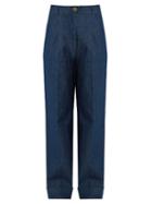 Trademark High-rise Wide-leg Jeans