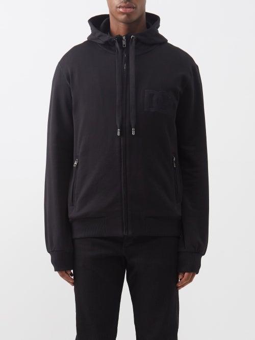 Dolce & Gabbana - Logo-patch Cotton-jersey Track Jacket - Mens - Black