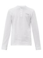 Matchesfashion.com Saturdays Nyc - Mitch Honeycomb Knit Cotton Henley T Shirt - Mens - White