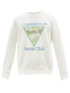 Casablanca - Logo-print Organic-cotton Jersey Sweatshirt - Mens - White