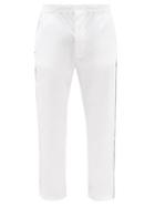 P. Le Moult - Button-front Cotton-poplin Pyjama Trousers - Mens - White