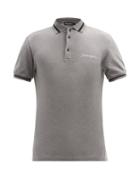 Matchesfashion.com Dolce & Gabbana - Logo-embroidered Cotton-piqu Polo Shirt - Mens - Dark Grey