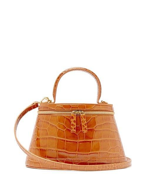 Matchesfashion.com By Far - Annie Crocodile Effect Leather Bag - Womens - Tan