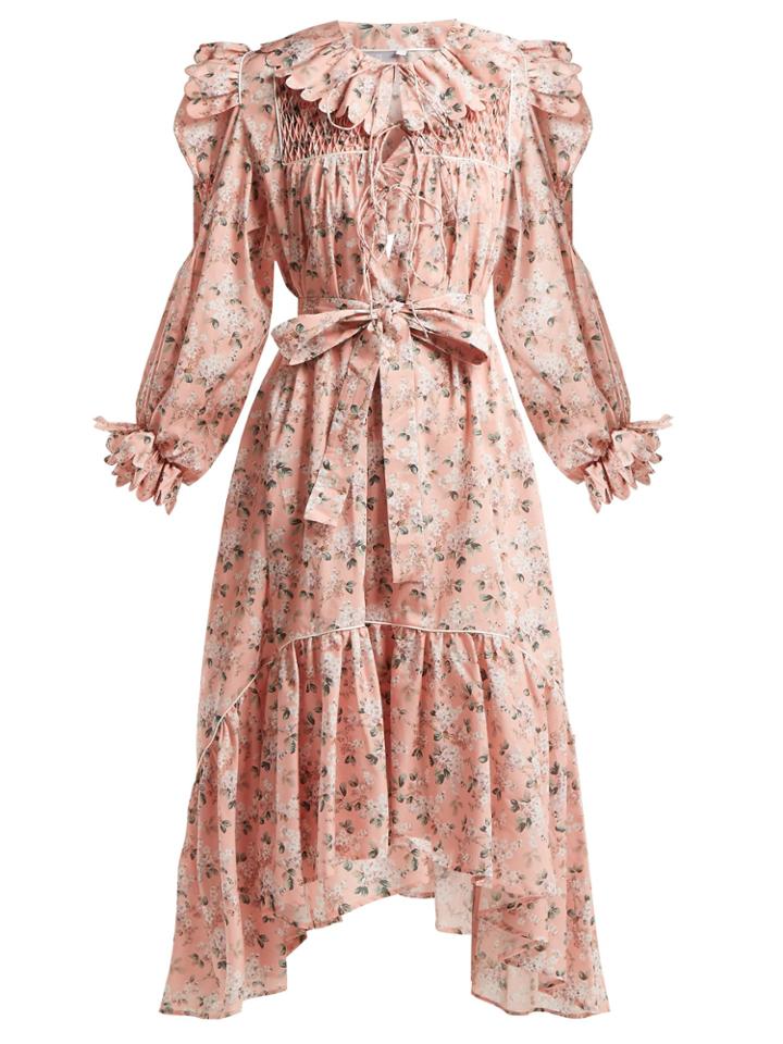 Horror Vacui Defensia Floral-print Cotton Dress