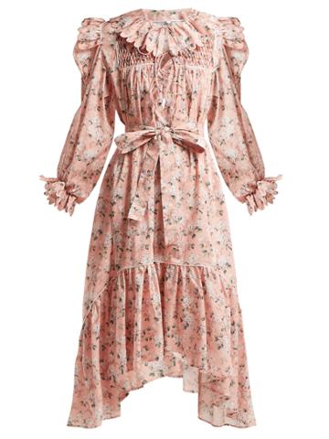 Horror Vacui Defensia Floral-print Cotton Dress