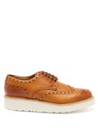 Matchesfashion.com Grenson - Archie Faux-leather Brogues - Mens - Tan