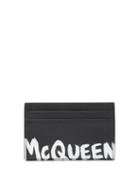 Matchesfashion.com Alexander Mcqueen - Logo-print Leather Cardholder - Mens - Black