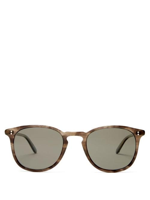 Matchesfashion.com Garrett Leight - Kinney Round Acetate Sunglasses - Mens - Grey
