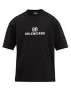 Balenciaga - Bb Pixel-print Cotton-jersey T-shirt - Mens - Black