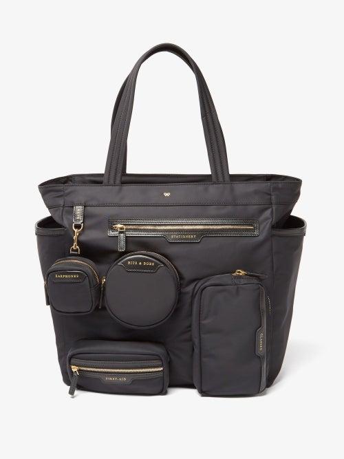 Anya Hindmarch - Commuter Recycled-fibre Tote Bag - Womens - Black