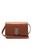 Matchesfashion.com Burberry - Tb Monogram Leather Cross Body Bag - Womens - Tan