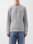 Maison Kitsun - Fox-patch Cotton-jersey Sweatshirt - Mens - Grey