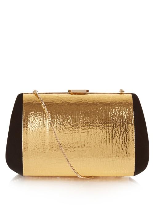 Nina Ricci Merion Suede And Leather Clutch Bag
