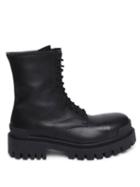 Balenciaga - Master Lug-sole Leather Ankle Boots - Womens - Black