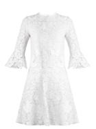 Valentino Fluted-sleeve Lace Dress