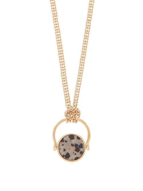 Matchesfashion.com Isabel Marant - Stone Pendant Necklace - Womens - Gold