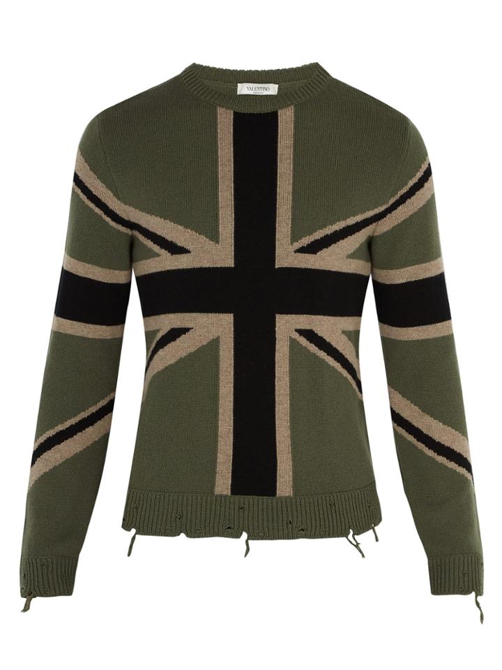 Valentino Union Flag Cashmere Sweater