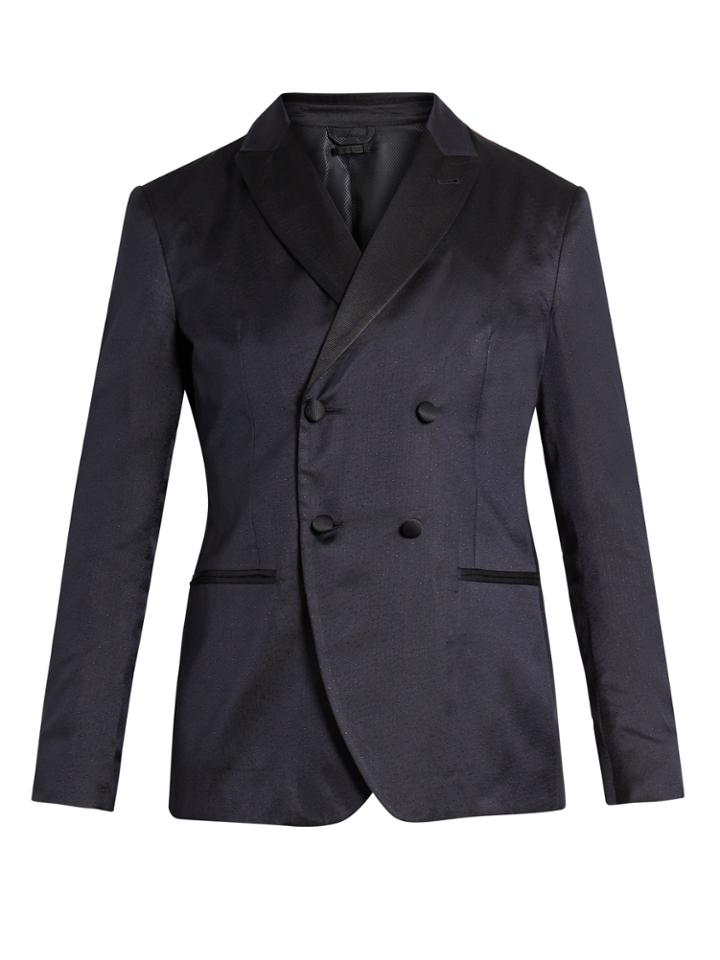 Giorgio Armani Double-breasted Silk Blazer