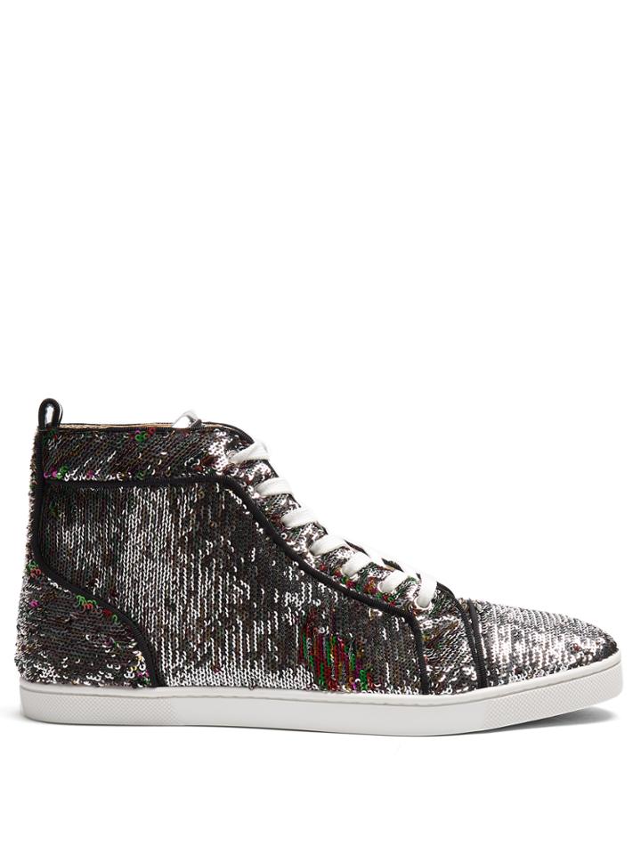 Christian Louboutin Bip Bip Orlato High-top Embellished Trainers