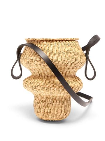 Ines Bressand - Mini Wave Small Basket Bag - Womens - Beige Multi