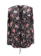 Matchesfashion.com Isabel Marant - Galdino Floral-print Cotton Jacket - Womens - Black Multi