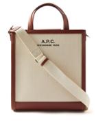 A.p.c. - Camille Leather-trim Canvas Tote Bag - Mens - Beige