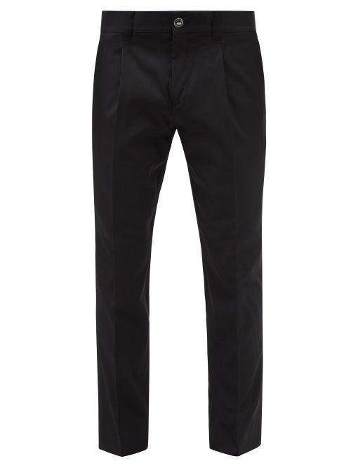 Burberry - Dover Wool-blend Twill Straight-leg Trousers - Mens - Black