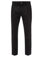 Burberry - Dover Wool-blend Twill Straight-leg Trousers - Mens - Black