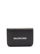 Balenciaga - Cash Logo-print Grained-leather Wallet - Womens - Black
