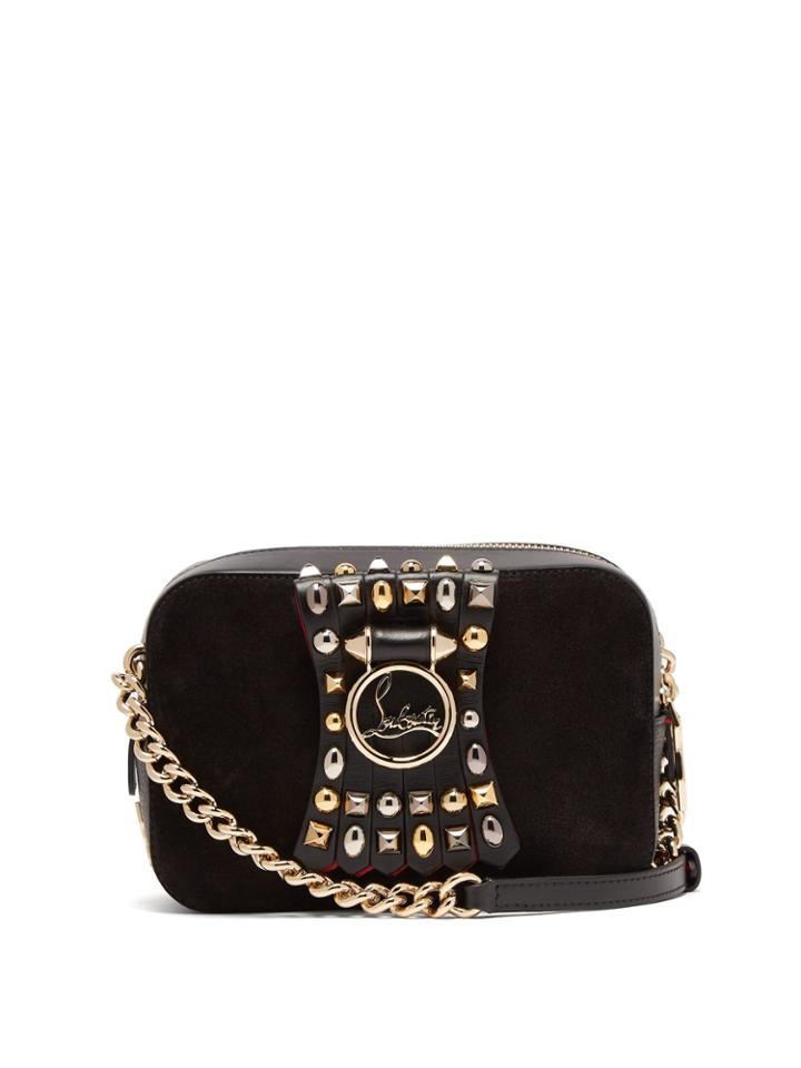 Christian Louboutin Rubylou Embellished Leather Mini Cross-body Bag