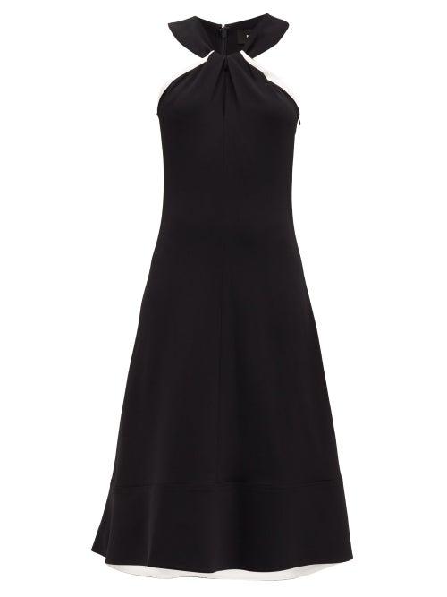 Matchesfashion.com Proenza Schouler - Halterneck Cady Dress - Womens - Black White