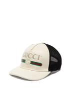 Gucci Vintage Logo Leather And Mesh Cap