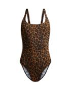 Matchesfashion.com Fisch - Oubli Leopard Print Swimsuit - Womens - Leopard