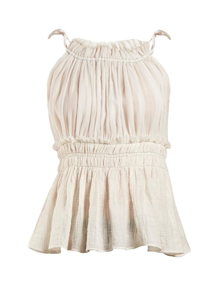 Altuzarra Allen Gathered Sleeveless Top