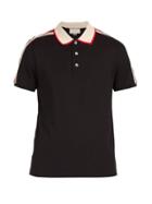 Matchesfashion.com Gucci - Ribbon Logo Polo Shirt - Mens - Black
