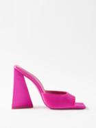 The Attico - Devon 115 Satin Mules - Womens - Pink