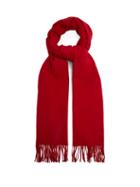 Matchesfashion.com Raey - Fringed Wool-blend Scarf - Womens - Red